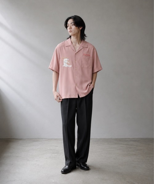 HOUSTON(ヒューストン)の「HOUSTON / SOUVENIR SHIRT(ALASKA) / 41183(シャツ/ブラウス・メンズ・ブラック/サックスブルー/ピンク・LARGE/X-LARGE)」の6枚目の写真