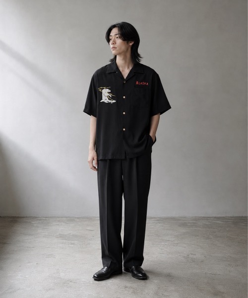 HOUSTON(ヒューストン)の「HOUSTON / SOUVENIR SHIRT(ALASKA) / 41183(シャツ/ブラウス・メンズ・ブラック/サックスブルー/ピンク・LARGE/X-LARGE)」の8枚目の写真