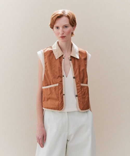 セール】Unwadded Cropped Raydon Gilet Womens / アンワディッド