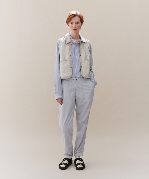 LAVENHAM(ラベンハム)の「Unwadded Cropped Raydon Gilet Womens / アンワディッド クロップド レイドン ジレ ウィメンズ(ベスト・レディース・ブラック/ブラウン系その他/ライトベージュ・8/10/6/12)」の3枚目の写真