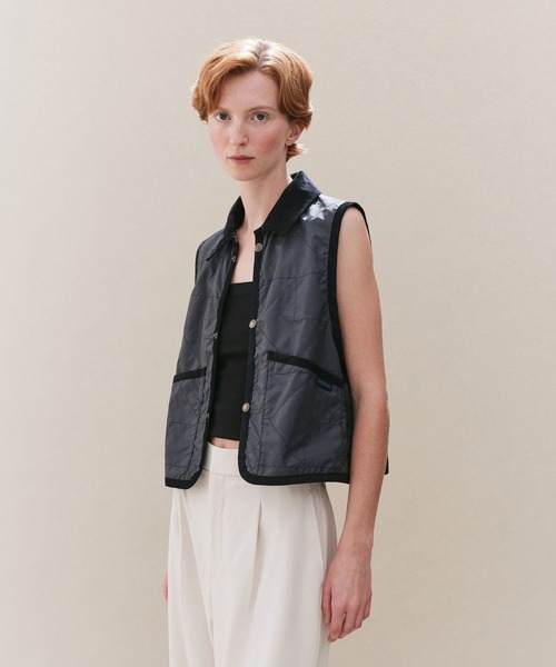 セール】Unwadded Cropped Raydon Gilet Womens / アンワディッド