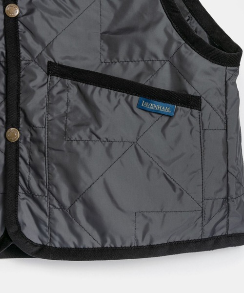 LAVENHAM(ラベンハム)の「Unwadded Cropped Raydon Gilet Womens / アンワディッド クロップド レイドン ジレ ウィメンズ(ベスト・レディース・ブラック/ブラウン系その他/ライトベージュ・8/10/6/12)」の17枚目の写真