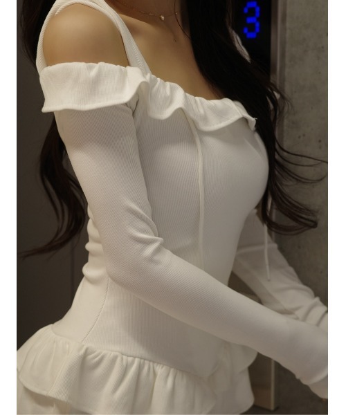 Darich　ボリュームフリルリブミニワンピース ボリュームフリルリブミニワンピース（ワンピース）｜Darich