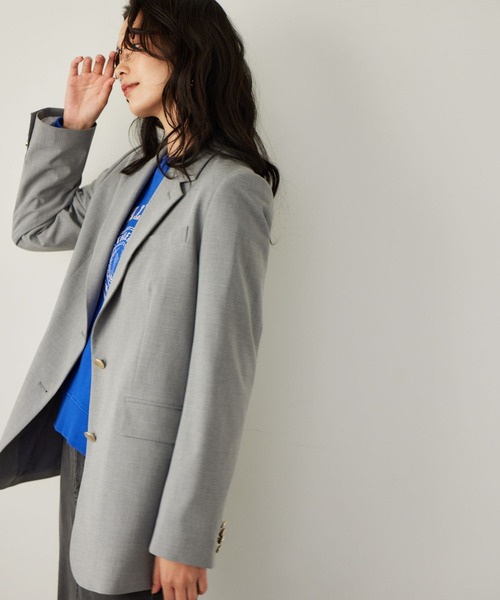 BARNYARDSTORM（バンヤードストーム）の「BARNYARDSTORM / ゴールドボタンジャケット（テーラードジャケット・レディース・ネイビー/グレー・S/M）」の5枚目の写真