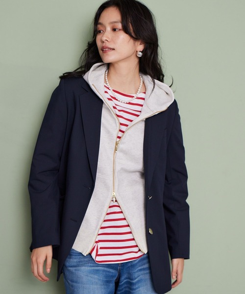 BARNYARDSTORM（バンヤードストーム）の「BARNYARDSTORM / ゴールドボタンジャケット（テーラードジャケット・レディース・ネイビー/グレー・S/M）」の6枚目の写真