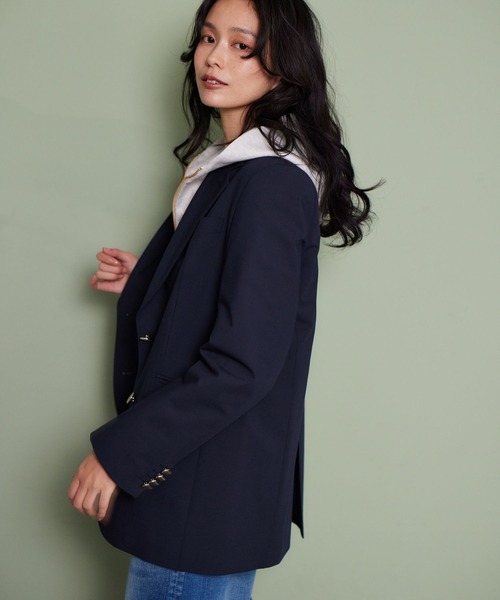 BARNYARDSTORM（バンヤードストーム）の「BARNYARDSTORM / ゴールドボタンジャケット（テーラードジャケット・レディース・ネイビー/グレー・S/M）」の7枚目の写真