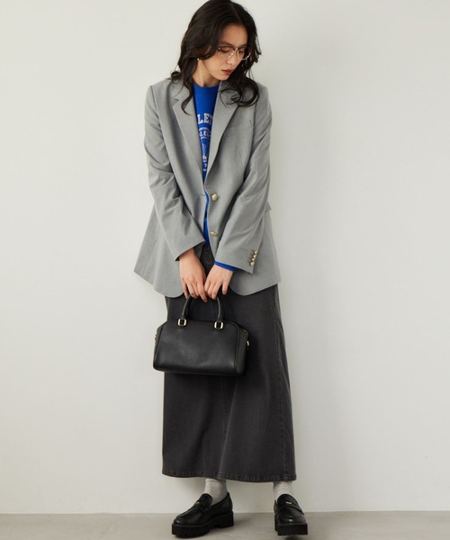 BARNYARDSTORM（バンヤードストーム）の「BARNYARDSTORM / ゴールドボタンジャケット（テーラードジャケット・レディース・ネイビー/グレー・S/M）」の9枚目の写真