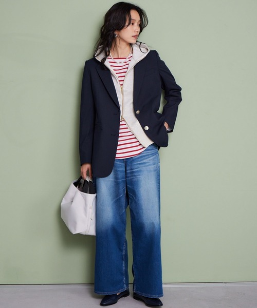 BARNYARDSTORM（バンヤードストーム）の「BARNYARDSTORM / ゴールドボタンジャケット（テーラードジャケット・レディース・ネイビー/グレー・S/M）」の12枚目の写真