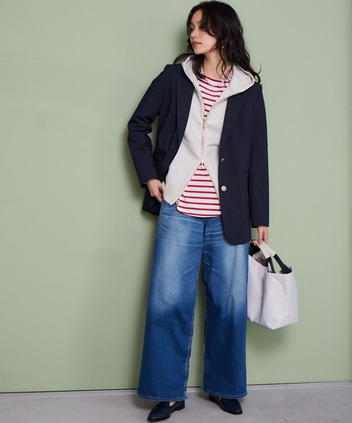 BARNYARDSTORM（バンヤードストーム）の「BARNYARDSTORM / ゴールドボタンジャケット（テーラードジャケット・レディース・ネイビー/グレー・S/M）」の13枚目の写真