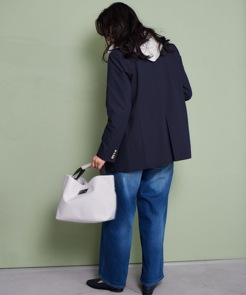 BARNYARDSTORM（バンヤードストーム）の「BARNYARDSTORM / ゴールドボタンジャケット（テーラードジャケット・レディース・ネイビー/グレー・S/M）」の14枚目の写真