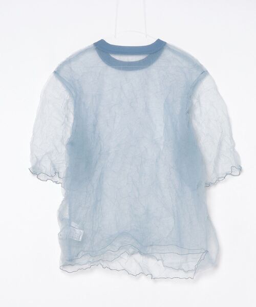 CHIGNON（シニヨン）の「(CHIGNON)チュールワッシャーTシャツ（Tシャツ/カットソー・レディース・ブルー/ブラウン・ONE SIZE）」の22枚目の写真