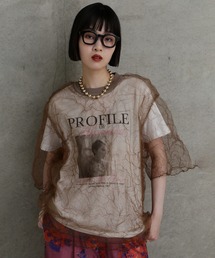 (CHIGNON)チュールワッシャーTシャツ