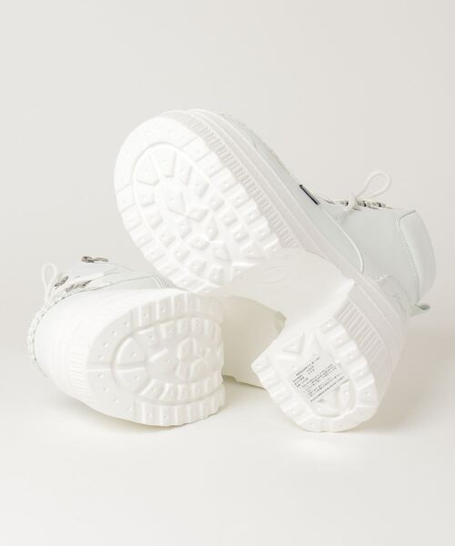 YOSUKE（ヨースケ）の「ヨースケYOSUKEメンズ厚底モックトゥレースアップコンバットショートブーツ4468022（ブーツ・メンズ・ホワイト/ブラック系その他/ブラック・27.0cm/26.0cm）」の4枚目の写真