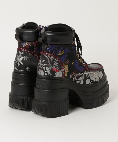 YOSUKE（ヨースケ）の「ヨースケYOSUKEメンズ厚底モックトゥレースアップコンバットショートブーツ4468022（ブーツ・メンズ・ホワイト/ブラック系その他/ブラック・27.0cm/26.0cm）」の6枚目の写真