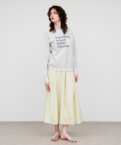 cloenc(クロエンス)の「【マシンウォッシュ】フロッキーロゴスウェット(スウェット・レディース・ピンク/ライトグレー/ホワイト・02)」の15枚目の写真