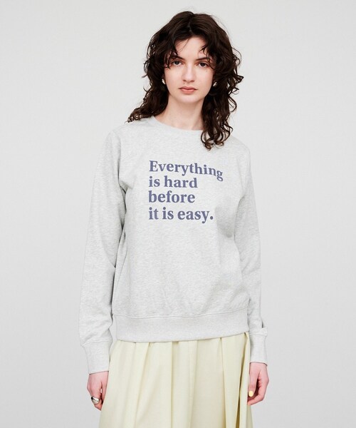 cloenc(クロエンス)の「【マシンウォッシュ】フロッキーロゴスウェット(スウェット・レディース・ピンク/ライトグレー/ホワイト・02)」の16枚目の写真