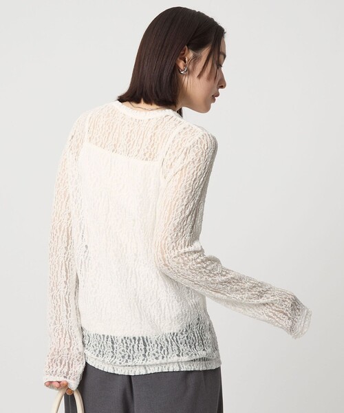 green label relaxing(グリーンレーベルリラクシング)の「【WEB限定】<at ease>レース プルオーバー カットソー(Tシャツ/カットソー・レディース・ホワイト/ブラック/グレー/ナチュラル/その他1/その他2・FREE)」の8枚目の写真