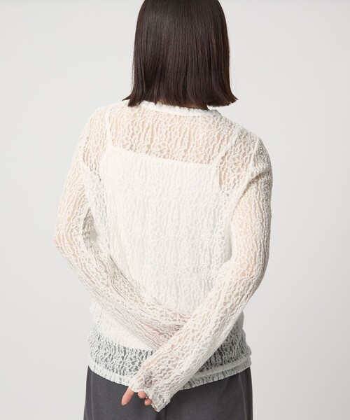 green label relaxing(グリーンレーベルリラクシング)の「【WEB限定】<at ease>レース プルオーバー カットソー(Tシャツ/カットソー・レディース・ホワイト/ブラック/グレー/ナチュラル/その他1/その他2・FREE)」の9枚目の写真