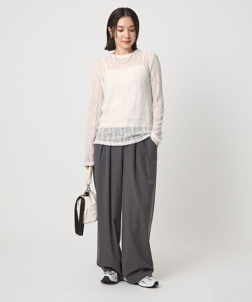 green label relaxing(グリーンレーベルリラクシング)の「【WEB限定】<at ease>レース プルオーバー カットソー(Tシャツ/カットソー・レディース・ホワイト/ブラック/グレー/ナチュラル/その他1/その他2・FREE)」の10枚目の写真