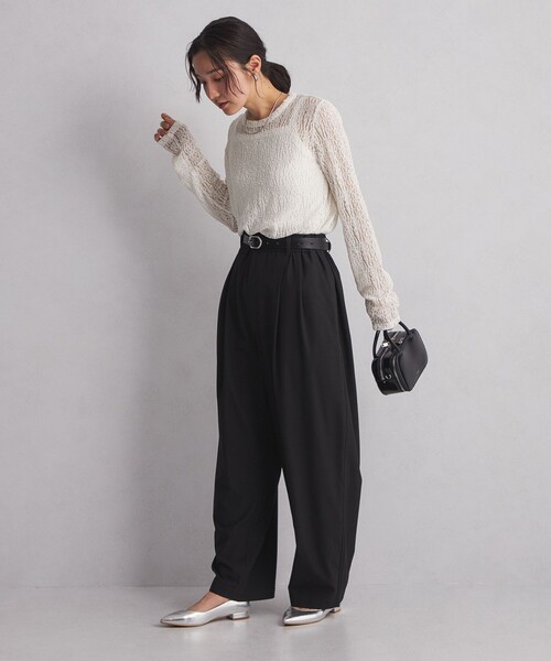 green label relaxing(グリーンレーベルリラクシング)の「【WEB限定】<at ease>レース プルオーバー カットソー(Tシャツ/カットソー・レディース・ホワイト/ブラック/グレー/ナチュラル/その他1/その他2・FREE)」の12枚目の写真