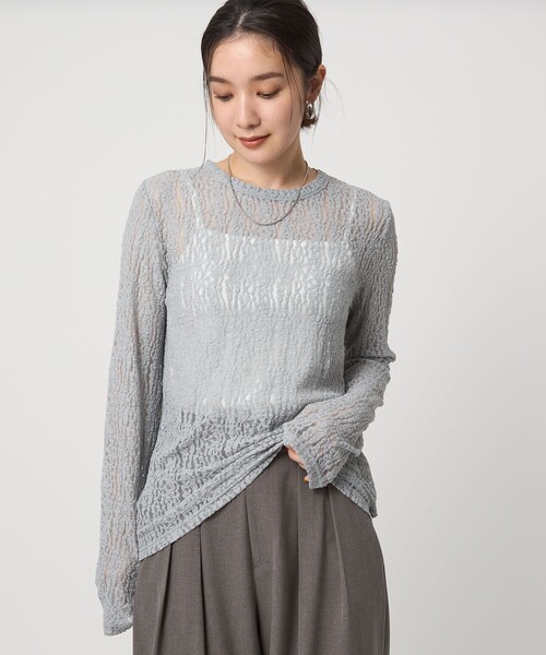 roar 限定カットソー WEB限定】＜at ease＞レース プルオーバー カットソー（Tシャツ