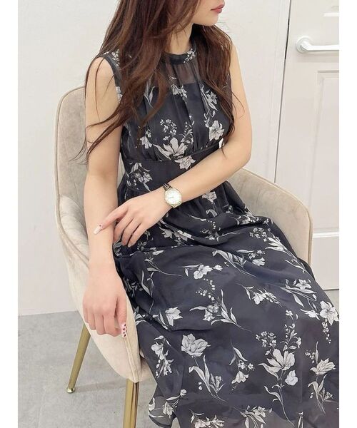 セール】花柄バックレースアップワンピース（ワンピース）｜MERCURYDUO