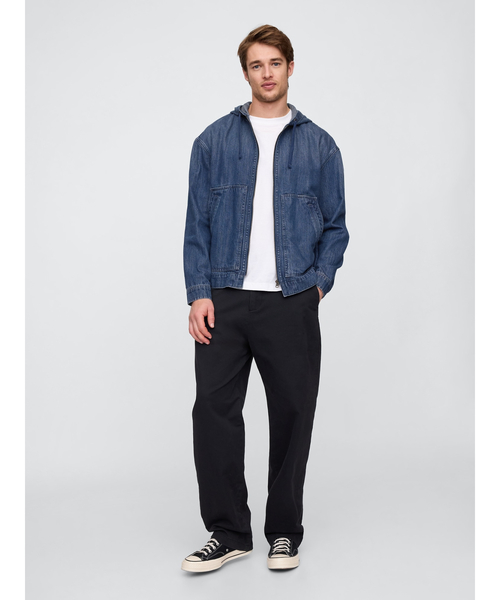 GAP（ギャップ）の「リラックス スーパーソフト フード付きジャケット（デニムジャケット・メンズ・インディゴブルー・XS/S/M/L/XL）」の14枚目の写真