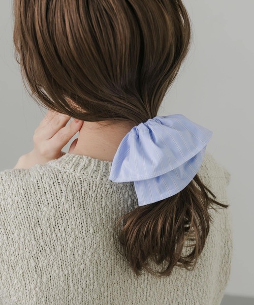 セール】ストライプビッグシュシュ（ヘアゴム）｜SMELLY（スメリー）の