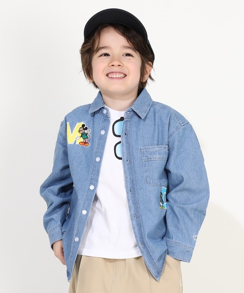 Disneyディズニー デニムシャツ MEDIUM インディゴ Disneyディズニー デニムシャツ MEDIUM インディゴ メンズ