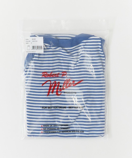 MILLER（ミラー）の「R.P.miller/ミラー Panel ribed camisole キャミソール（キャミソール・レディース・ミント/ホワイト×ブルー/グレー/ブラック/イエロー・FREE）」の13枚目の写真