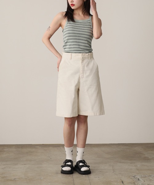 MILLER（ミラー）の「R.P.miller/ミラー Panel ribed camisole キャミソール（キャミソール・レディース・ミント/ホワイト×ブルー/グレー/ブラック/イエロー・FREE）」の15枚目の写真