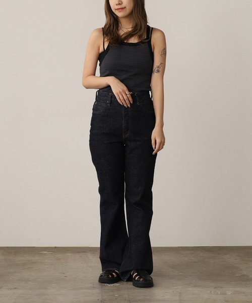 MILLER（ミラー）の「R.P.miller/ミラー Panel ribed camisole キャミソール（キャミソール・レディース・ミント/ホワイト×ブルー/グレー/ブラック/イエロー・FREE）」の21枚目の写真