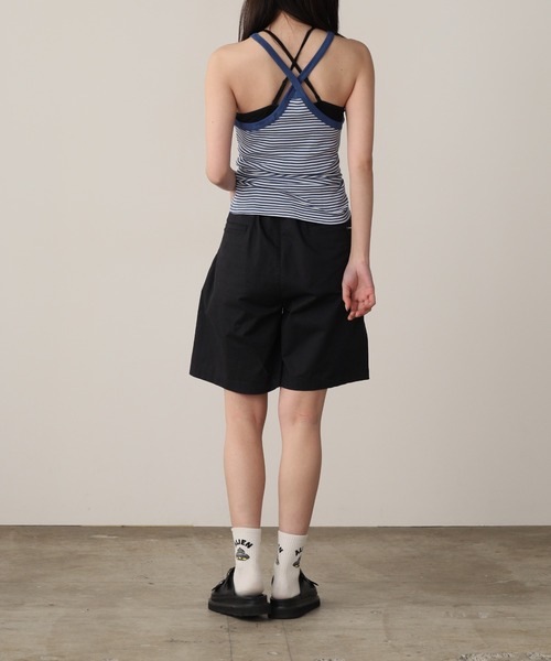 MILLER（ミラー）の「R.P.miller/ミラー Panel ribed camisole キャミソール（キャミソール・レディース・ミント/ホワイト×ブルー/グレー/ブラック/イエロー・FREE）」の8枚目の写真