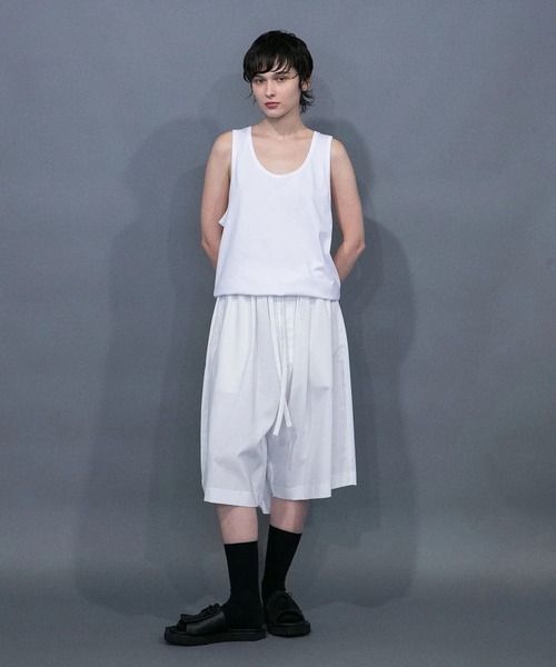 my beautiful landlet(マイビューティフルランドレット)の「【my beautiful landlet】 COHORUS RAMIE × SOLOTEX BACK WARP WIDE SHORT PANTS(その他パンツ・メンズ・チャコールグレー/ブラウン/ブラック・1/0)」の7枚目の写真