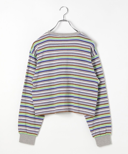 LEPSIM(レプシィム)の「マルチボーダーロンT 291069(Tシャツ/カットソー・レディース・グリーン/キャメル/ベージュ・FREE)」の18枚目の写真