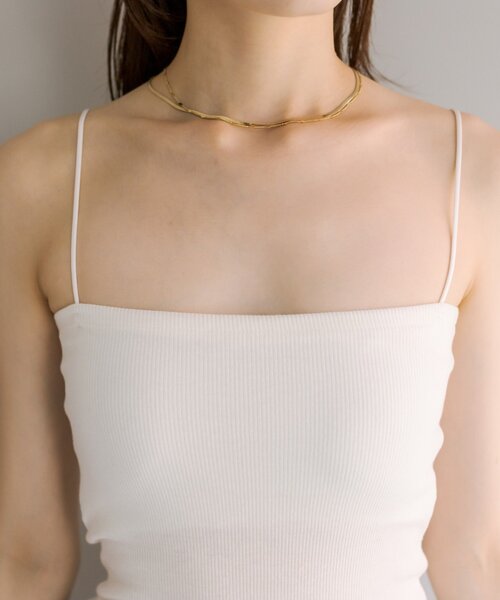 mystic（ミスティック）の「【3色展開◎】パット付きキャミソール2（キャミソール・レディース・オフホワイト/ブラック/ライトベージュ・FREE）」の8枚目の写真