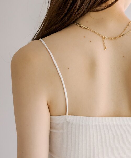 mystic（ミスティック）の「【3色展開◎】パット付きキャミソール2（キャミソール・レディース・オフホワイト/ブラック/ライトベージュ・FREE）」の10枚目の写真