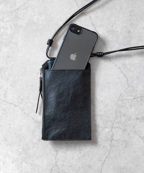 Senti(センティ)の「SENTI センティ / Dyneema(R) Leather TRAVEL SHOULDER BAG 超軽量ダイニーマレザートラベルショルダーバッグ / 3032(ショルダーバッグ・メンズ・ブラック系その他/ブラック・FREE)」の8枚目の写真
