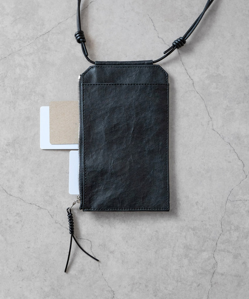 Senti(センティ)の「SENTI センティ / Dyneema(R) Leather TRAVEL SHOULDER BAG 超軽量ダイニーマレザートラベルショルダーバッグ / 3032(ショルダーバッグ・メンズ・ブラック系その他/ブラック・FREE)」の10枚目の写真