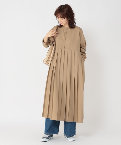 studio CLIP（スタディオクリップ）の「切り替えプリーツワンピース（ワンピース・レディース・チャコール/ベージュ・FREE）」の14枚目の写真