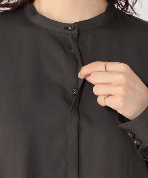 studio CLIP（スタディオクリップ）の「切り替えプリーツワンピース（ワンピース・レディース・チャコール/ベージュ・FREE）」の5枚目の写真