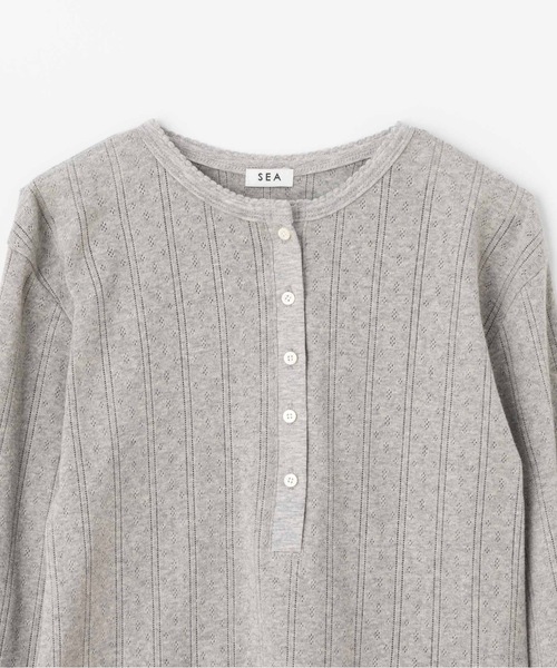 SEA HENRY NECK L/S TEE STONE ヘンリーネック ヘンリーネックL/S TEE – TIME AFTER TIME