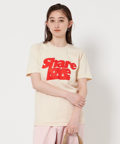 tシャツ 「別注」「MIXTA」SHARE LOVE Tシャツ レディース 別注】＜MIXTA＞SHARE LOVE Tシャツ（Tシャツ/カットソー