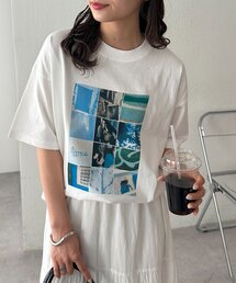【WEB限定/新色追加!】カラーフォトフロントプリントビッグ半袖Tシャツ