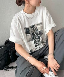 【WEB限定/新色追加!】カラーフォトフロントプリントビッグ半袖Tシャツ