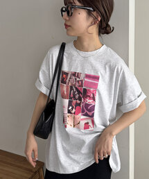 【WEB限定/新色追加!】カラーフォトフロントプリントビッグ半袖Tシャツ