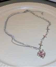 MASHIRO（マシロ）の「【MASHIRO】ミックスチェーンハートネックレス スターダスト(MA/EK209)（ネックレス）」