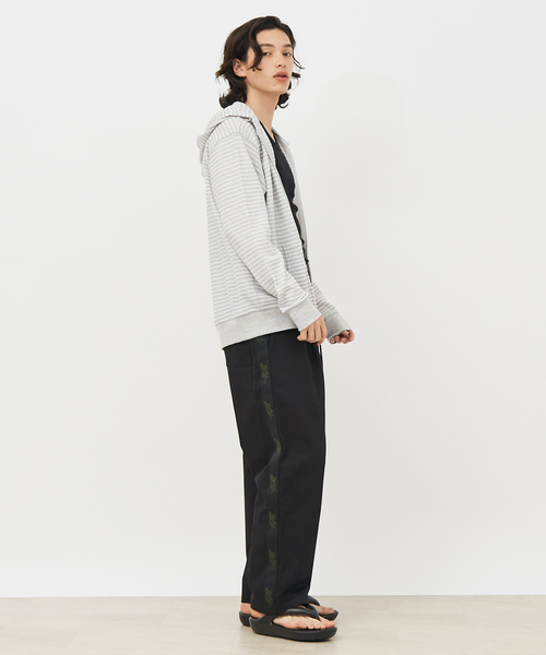 JEMORGAN(ジェーイーモーガン)の「【JEMORGAN LONG JOHNS/ジェーイーモーガンロングジョーンズ】軽量ボーダーワッフルジップパーカー JF604-12Sダブルジップ/ボーダー/パーカー【WEB限定】(パーカー・メンズ・ネイビー/オフホワイト/グレー・L/XL/M)」の6枚目の写真