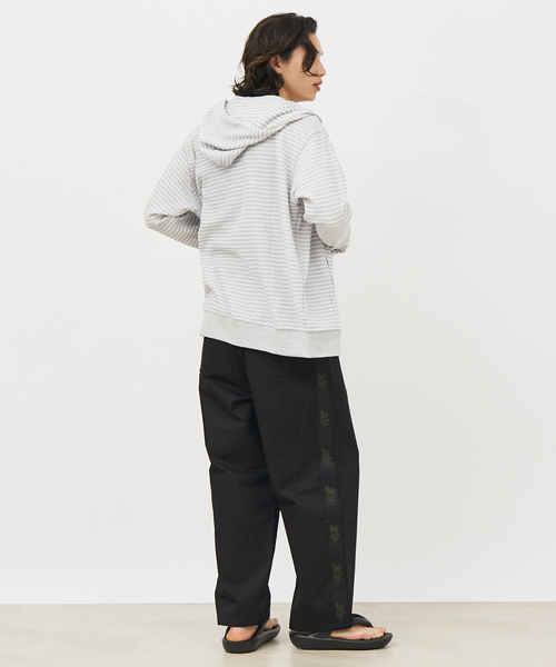 JEMORGAN(ジェーイーモーガン)の「【JEMORGAN LONG JOHNS/ジェーイーモーガンロングジョーンズ】軽量ボーダーワッフルジップパーカー JF604-12Sダブルジップ/ボーダー/パーカー【WEB限定】(パーカー・メンズ・ネイビー/オフホワイト/グレー・L/XL/M)」の5枚目の写真