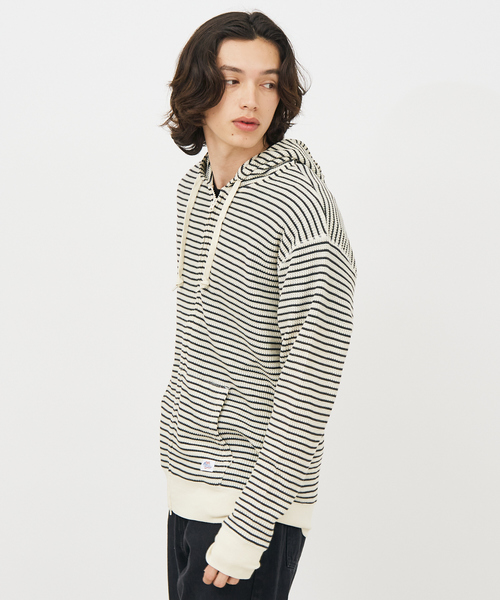 JEMORGAN(ジェーイーモーガン)の「【JEMORGAN LONG JOHNS/ジェーイーモーガンロングジョーンズ】軽量ボーダーワッフルジップパーカー JF604-12Sダブルジップ/ボーダー/パーカー【WEB限定】(パーカー・メンズ・ネイビー/オフホワイト/グレー・L/XL/M)」の21枚目の写真